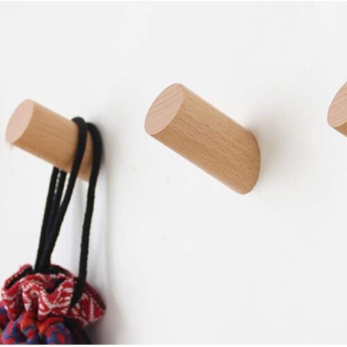 Multifunctional Wood Wall Hook made of Beech Wood