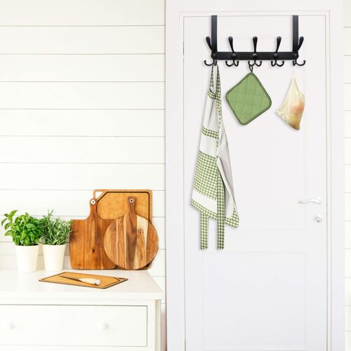 Over The Door Hook Rack with 5 Tri Hooks