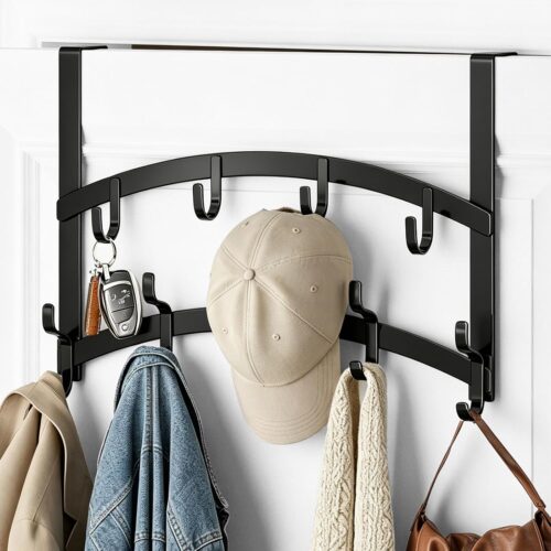 Over the Door Hooks Organizer with 14 Hook
