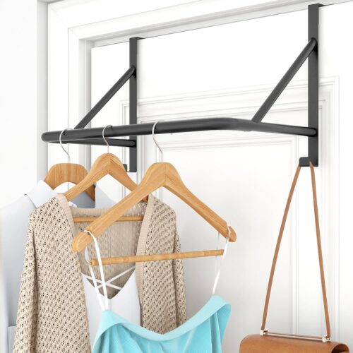 Over The Door Clothes Hanger Rod and Drying Rack