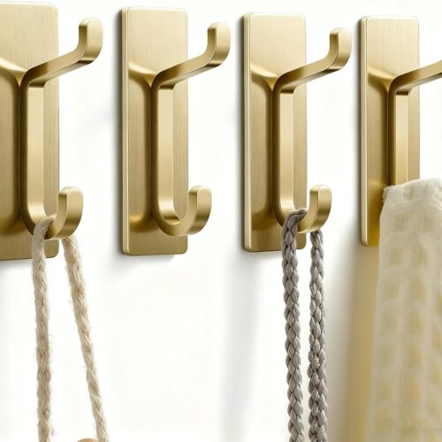 Multifunctional Adhesive Wall Hook with Stainless Steel Design