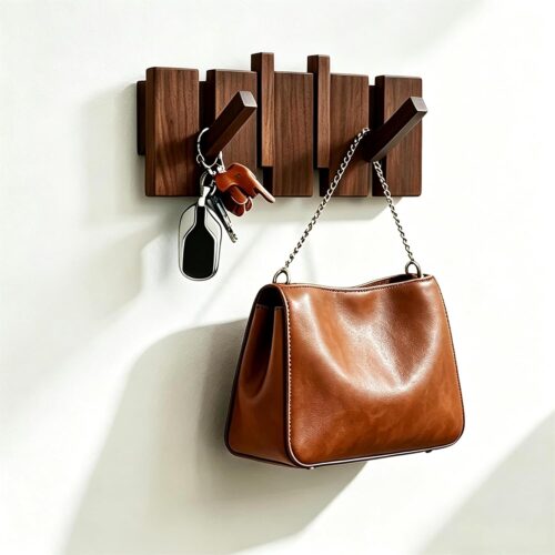 Multifunctional Wall Mounted Coat Rack with Piano Key Design