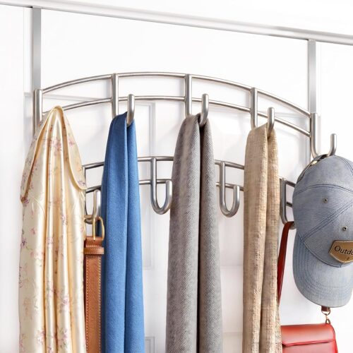 Over the Door Hooks 9 Hook Coat Rack