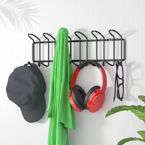 Coat Rack Wall Mounted Hook and Door Organizer