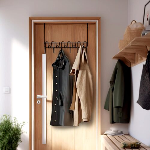 Over The Door Hook Organizer with 11 Hooks